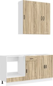 vidaXL Μονάδα κουζίνας PORTO 5 pcs Sonoma Δρυς Επεξεργασμένο Ξύλο