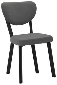 Καρέκλα Joley pakoworld ανθρακί βελούδο-πόδι μαύρο μέταλλο 45x39x86.5εκ Model: 190-000059