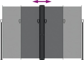 vidaXL Σκίαστρο Πλαϊνό Συρόμενο Μαύρο 220 x 500 εκ.