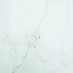 vidaXL Επιφάνεια Τραπεζιού Λευκή 70x70εκ 6χιλ Ψημ. Γυαλί Μαρμ. Σχέδιο