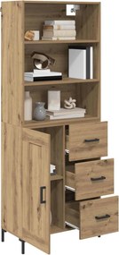 vidaXL Highboard Artisan Oak 69,5 x 34 x 180 εκ. Επεξεργασμένο Ξύλο