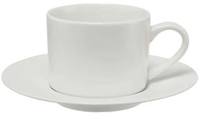 Φλυτζάνι Καφέ Με Πιατάκι Straight White Basics WBA0135 230ml White Maxwell&Williams Porcelain