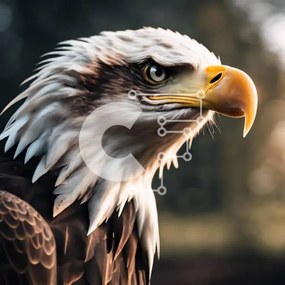 Intra Συλλεκτικό Ξύλινο Παζλ Plywood 4mm - Κοντινό πλάνο Majestic Eagle Σε Ξύλινο Κουτί - Διαστάσεις: 10x10 cm – 25 κομμάτια