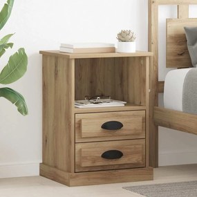 vidaXL Κομοδίνο 2 pcs artisan δρυς 43 x 36 x 60 εκ Επεξεργασμένο ξύλο