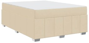 vidaXL Σκελετός Κρεβατιού Κρεμ 140 x 200 cm ύφασμα