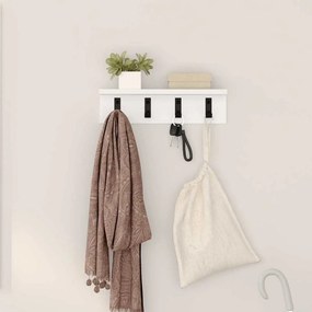 Τοίχου Κρεμάστρα Λευκό 40 x 10,5 x 10,5 εκ Επεξεργασμένο ξύλο