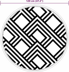 vidaXL Χαλί εξωτερικού χώρου ARAKIL γκρι Ø120 cm PP