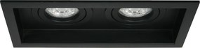 Σποτ Χωνευτό Κινητό Διπλό GU10/MR16 GR606021 DOS Μαύρο