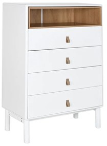 Σιφονιέρα Home ESPRIT Λευκό Φυσικό πολυπροπυλένιο Ξύλο MDF 80 x 40 x 117 cm