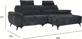 Colorado L-Shape Sofa Right Grey