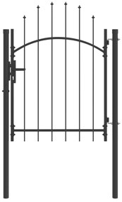 vidaXL Πύλη Κήπου, Πύλη Φράχτη Γκρι 100 x 125 cm 125 x 100 εκ Ατσάλι