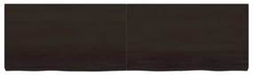 vidaXL Επιφάνεια Τραπεζιού Σκούρο Καφέ 180x50x(2-6)εκ Επεξ. Μασίφ Δρυς