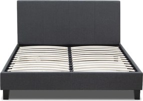 Κρεβάτι Flat Megapap υφασμάτινο χρώμα ανθρακί 120x200εκ.