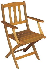 Πολυθρόνα Ξύλινη Πτυσσόμενη Yellow Balau C4168 61x55x87 Natural