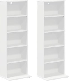 vidaXL Ντουλάπα CD 2 τμχ. Λευκό 33 x 23,5 x 97,5 εκ.