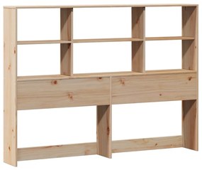 vidaXL Κρεβάτι Βιβλιοθήκη Χωρίς Στρώμα 120x190 εκ Μασίφ Ξύλο Πεύκου
