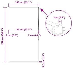 ΚΟΥΡΤΙΝΑ ΜΠΑΝΙΟΥ ΡΟΛΟ ΚΑΣΕΤΑ 140X240ΕΚ. ΠΛΑΤΟΣ ΥΦΑΣΜΑΤΟΣ 136ΕΚ. 4015005