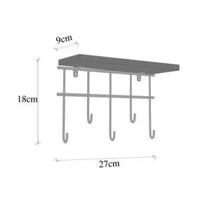 Ράφι Τοίχου Χρυσό / Καφέ DEKORATIF 20x27x10
