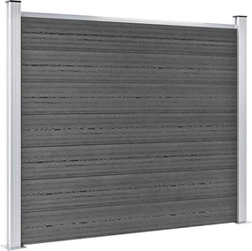 vidaXL Σετ Πάνελ Περίφραξης Μαύρο 872 x 146 εκ. από WPC