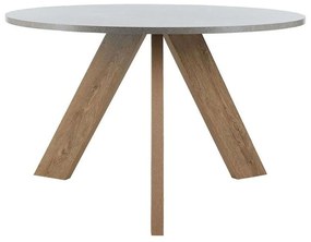 Τραπέζι Delta 02-0487 Φ120x74cm Cement Ξύλο,Μελαμίνη