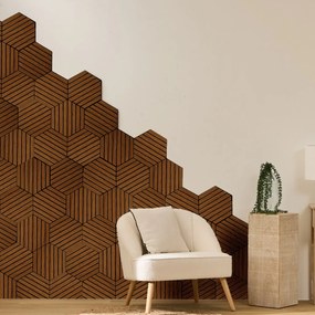 3D Πάνελ Τοίχου Ξύλινα (Σετ 3τμχ) A-S Colva Brown 212904B