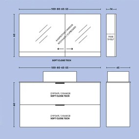 One Project Nike B 100  MDF - Βάση Επίπλου (100x45)