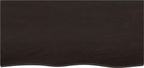 vidaXL Πάγκος Μπάνιου Σκούρο Καφέ 100x50x(2-4) εκ. Επεξεργ. Μασίφ Ξύλο