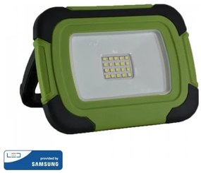 LED Προβολέας V-TAC 10W Samsung SMD με μπαταρία επαναφορτιζόμενος Ψυχρό Λευκό 503