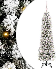 vidaXL Τεχνητό Χριστουγεννιάτικο Δέντρο με 300 LED Λευκό 180 cm