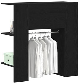 vidaXL Ντουλάπα Χειμώνα Μαύρη Δρυς 97,5x37x99 εκ. Επεξεργασμένο ξύλο