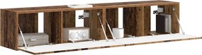 vidaXL Ντουλάπι Τηλεόρασης Τοίχου 2 pcs Παλιό Ξύλο Επεξεργασμένο Ξύλο