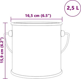 vidaXL Βαφή τοίχου Μαύρο 2,5 L Εκτύπωση τοίχου