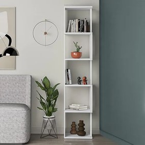 Βιβλιοθήκη Piri Megapap χρώμα λευκό 35x30x161εκ.