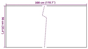 Διαχωριστικό Βεράντας Μαύρο 300 x 90 εκ. από Συνθετικό Ρατάν - Μαύρο