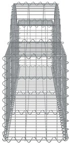 Συρματοκιβώτιο Τοξωτό 200x30x40/60εκ. από Γαλβανισμένο Σίδερο - Ασήμι