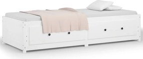 vidaXL Καναπές Κρεβάτι Χωρίς Στρώμα Λευκό 90x200 εκ. Μασίφ Ξύλο Πεύκου