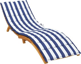 vidaXL Μαξιλάρι Ξαπλώστρας Μπλε &amp; Λευκό Ριγέ από Ύφασμα Oxford