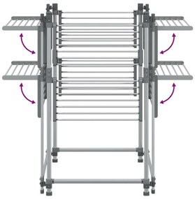 vidaXL Απλώστρα Ρούχων 107 x 107 x 120 εκ. από Αλουμίνιο