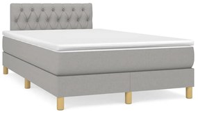 ΚΡΕΒΑΤΙ BOXSPRING ΜΕ ΣΤΡΩΜΑ ΑΝΟΙΧΤΟ ΓΚΡΙ 120X200 ΕΚ. ΥΦΑΣΜΑΤΙΝΟ 3140841