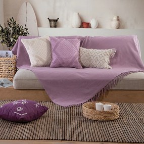 Ριχτάρι Fargo Mauve Nef-Nef Τριθέσιο 180x300cm 100% Βαμβάκι