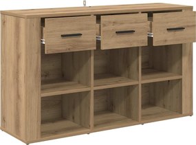 vidaXL Πλαϊνό γραφείο με συρτάρι Artisan Oak 100 x 30 x 59,5 εκ