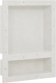 vidaXL Ράφι Ντουζιέρας με 2 Τμήματα Λευκό Ματ 41 x 51 x 10 εκ.
