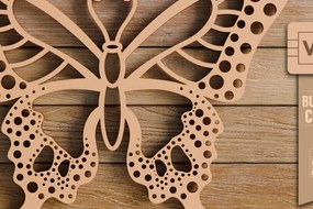 Σετ των 2 Intra απο ξύλο plywood 3mm-4mm πάχος πεταλούδας και κοπής CNC Δίασταση 20x30 cm INTRAFABR-98933592