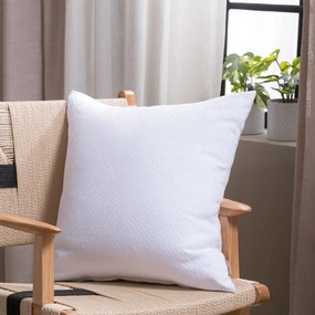Μαξιλάρι Διακοσμητικό (Με Γέμιση) Pesaro 00 White Teoran 50X50 Βαμβάκι-Πολυέστερ