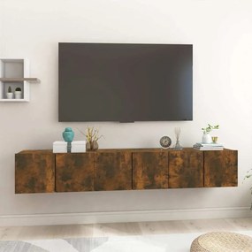 vidaXL Ντουλάπια Τηλ. Κρεμαστά Καπνιστή Δρυς 60x30x30 εκ Επεξ. Ξύλο