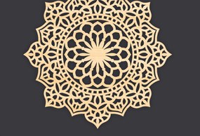 Intra απο ξύλο plywood 3mm-4mm πάχος 3D Mandala για Cricut Δίασταση 30x30 cm INTRAFABR-86060800