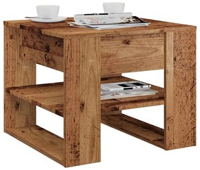 Τραπεζάκι σαλονιού Παλιό ξύλο 55,5x55x45 cm Κατασκευασμένο ξύλο