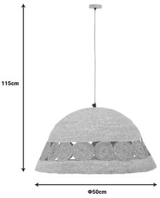 Φωτιστικό οροφής Gervi Inart E27 φυσικό Φ50x110εκ 48x48x29 εκ.