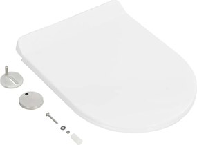 vidaXL Κάλυμμα Λεκάνης με Soft Close &amp; Quick Release Λευκό