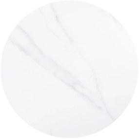 Επιφάνεια Μάρμαρο Sintered Stone, Απόχρωση White Marble (MDF για στήριξη βάσης) Φ60cm/11mm Ε100,1S